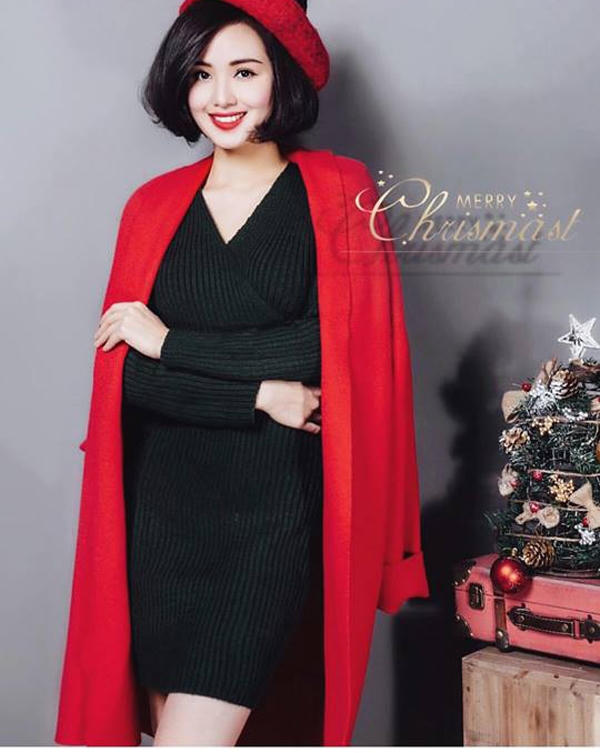 Giống như Tăng Thanh Hà, hotgirl đình đám Tâm Tít cũng chào đón một Giáng sinh đặc biệt bên chồng và con trai. Ảnh: Internet