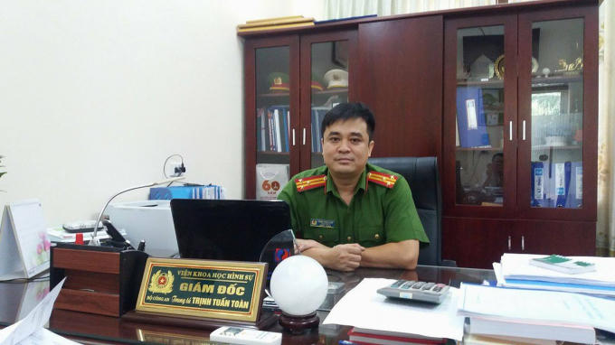 Thượng tá Trinh Tuấn Toàn trong một lần trả lời PV Phapluatplus.vn về việc giám định ADN.