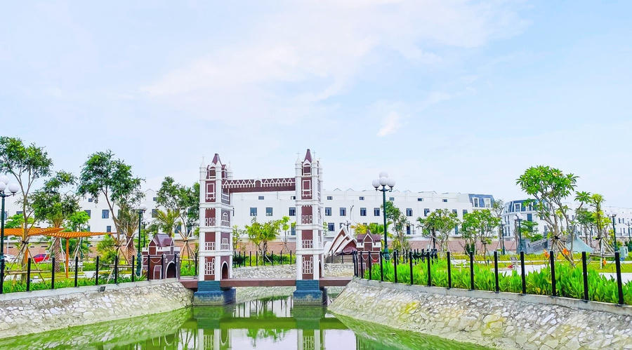 Một góc công viên Năm Châu thuộc dự án TNR Stars Diễn Châu do TNG Realty quản lý và phát triển