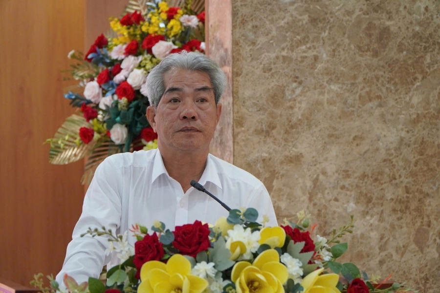 Giám đốc Sở Tư pháp tỉnh Kiên Giang Trần Văn Khái phát biểu tại Hội nghị