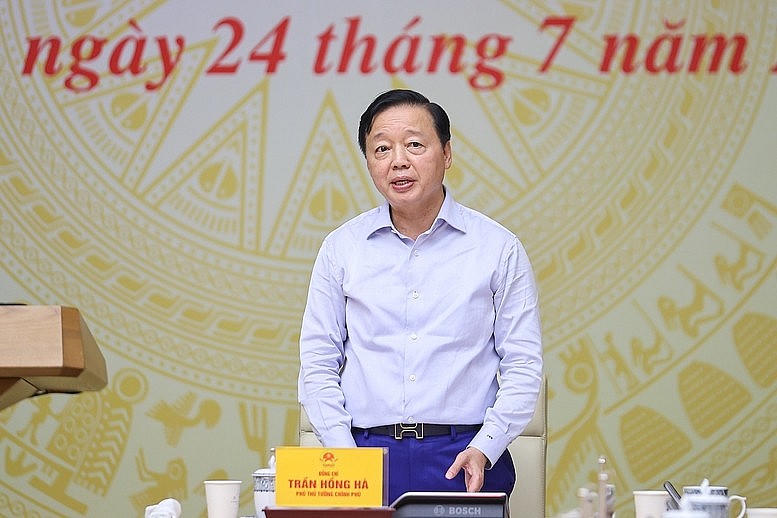 Phó Thủ tướng Trần Hồng Hà phát biểu tại phiên họp.