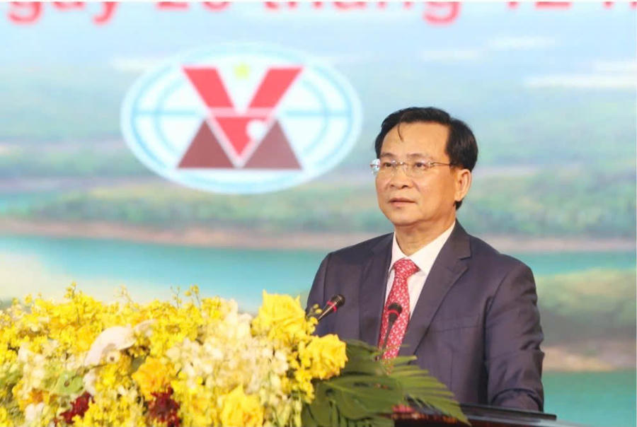 Ông Hồ Văn Mười, Chủ tịch UBND tỉnh Đắk Nông phát biểu tại buổi lễ. Ảnh: T.H