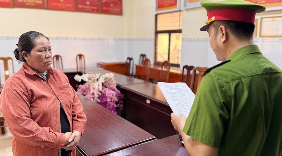 Thi hành Lệnh bắt tạm giam đối với bị can Nguyễn Thị Tha