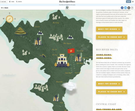 Bản đồ ẩm thực Việt trên thời báo Mỹ.