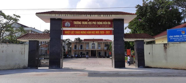 Trường THPT Hiền Đa đã cho học sinh và giáo viên nghỉ học để thực hiện cách ly y tế theo quy định (Ảnh: Cổng TTĐT Trường THPT Hiền Đa).