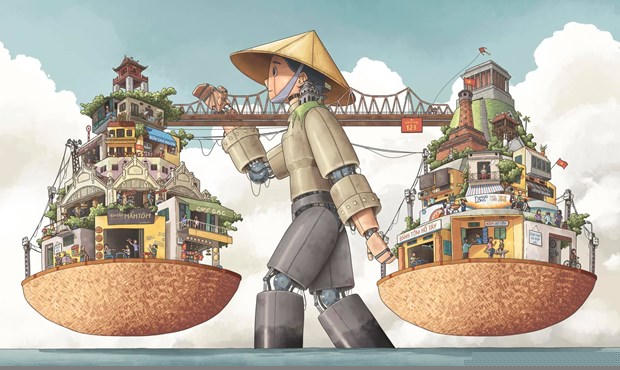 ''Hà Nội rong'' của Đặng Thái Tuấn đạt giải nhất ''Hà Nội là.'' (Ảnh: BTC)