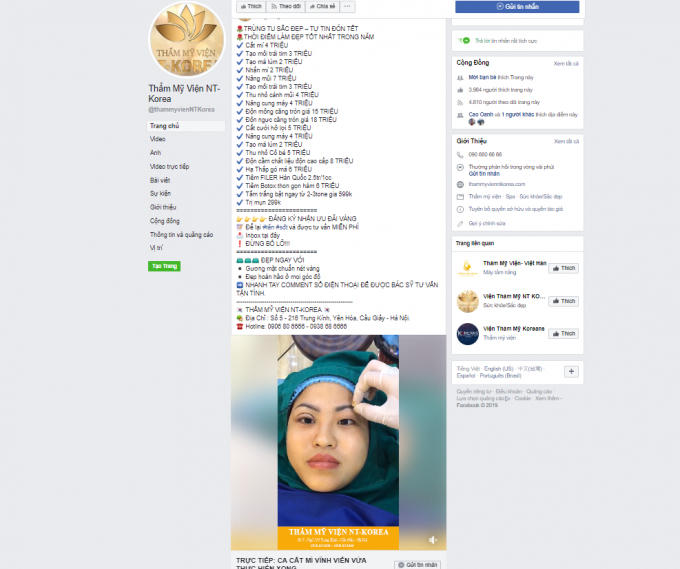 Sau khi bị xử phạt hành chính 35 triệu đồng TMV NT-Korea vẫn tiếp tục đăng quảng cáo bất chấp pháp luật