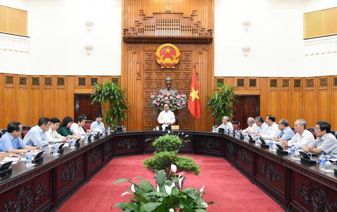 Thủ tướng Chính phủ Nguyễn Xuân Phúc trong buổi làm việc với Hội Cựu giáo chức Việt Nam.