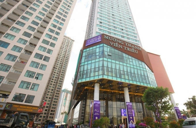 Khách sạn Mường Thanh Luxury Viễn Triều, một trong 22 khách sạn bị cho là không đủ điều kiện lưu trú.