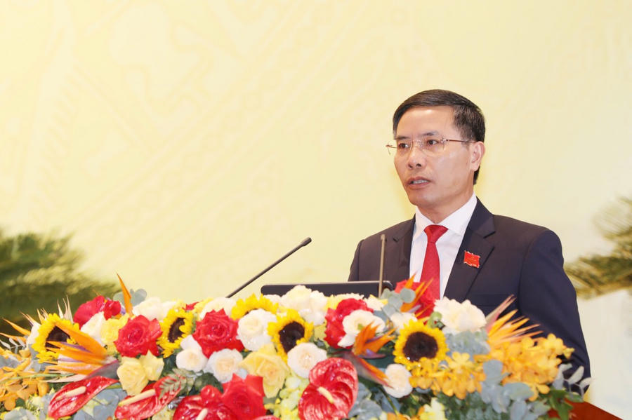 Ông Phạm Đức Ấn, Phó Bí thư Tỉnh ủy, Chủ tịch UBND tỉnh Quảng Ninh phát biểu khai mạc Đại hội.