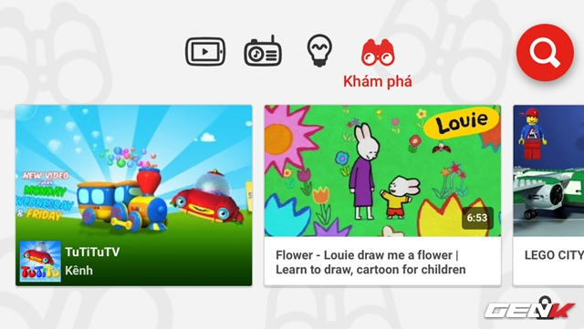 Tab khám phá (Ảnh: genk)