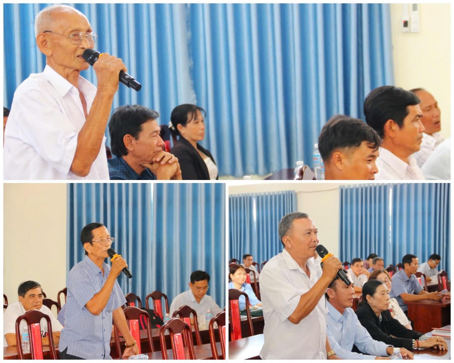Cử tri xã Khánh Bình kiến nghị các ứng cử viên ĐBQH và HĐND tỉnh có chương trình hành động cụ thể, quan tâm phát triển địa phương, nhất là hạ tầng giao thông và nuôi trồng thủy sản để nâng cao đời sống người dân.