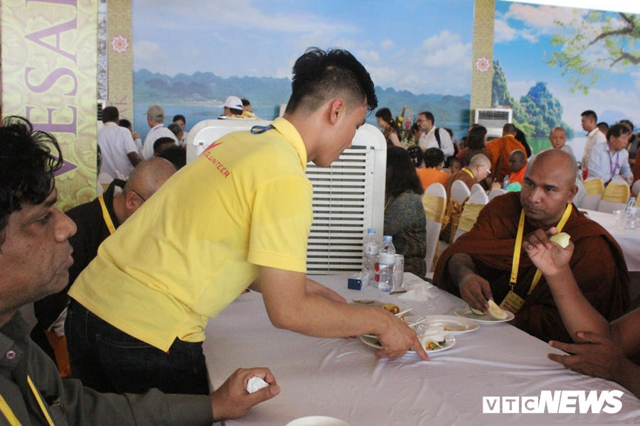 Anh: Tinh nguyen vien doi nang huong dan dai bieu trong Dai le Phat dan Vesak 2019 hinh anh 10