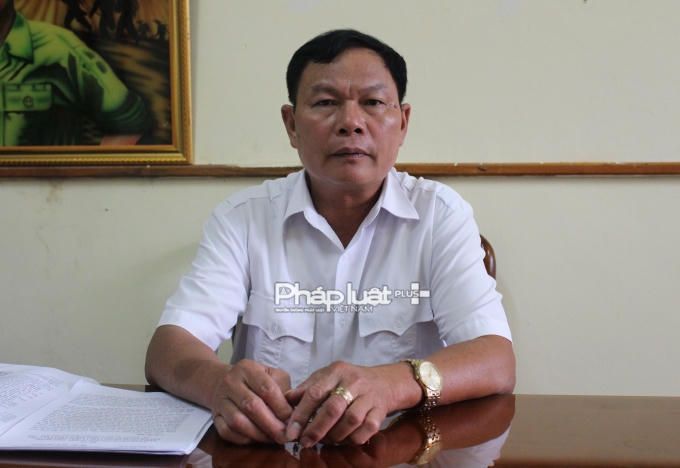 Chủ tịch UBND xã Kỳ Tân trong buổi làm việc với phóng viên.
