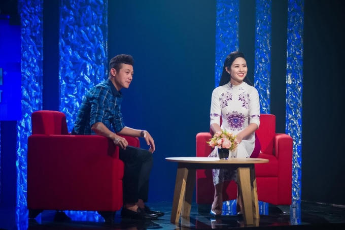 Hoa hậu Ngọc Hân là khách mời trong chương trình "Giai điệu kết nối" của VTV.