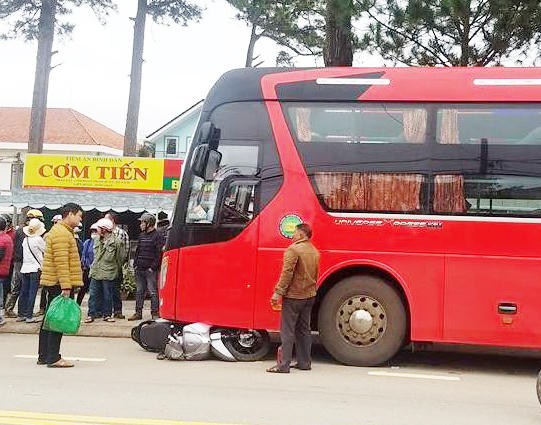 Hiện trường vụ tai nạn.