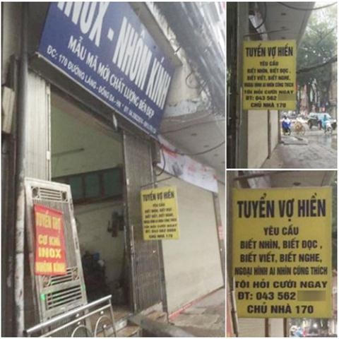 Một người đàn ông 50 tuổi dù đã có gia đình nhưng vẫn đăng biển "tuyển vợ hiền" với yêu cầu biết đọc, biết viết, biết nghe, ngoại hình ưa nhìn... (Ảnh Báo Đất Việt)