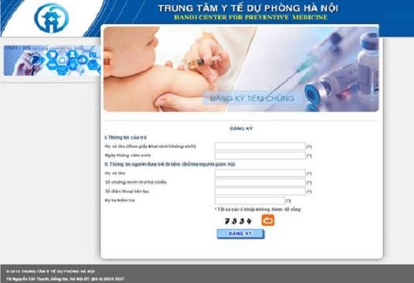  3.000 liều vắc xin sẽ được đăng ký trực tuyến vào ngày 19/4. Ảnh: Trung tâm Y tế Dự phòng Hà Nội.