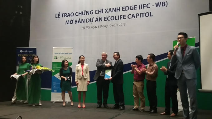 Dự án EcoLife Capitol nhận chứng chỉ xanh EDGE