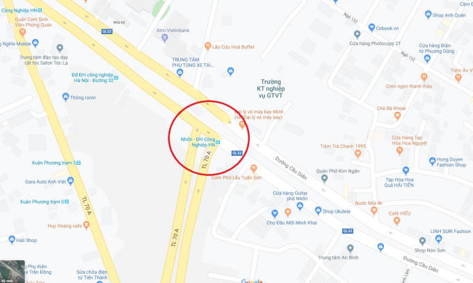 Địa điểm xảy ra tai nạn.