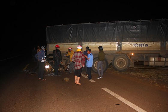 Hiện trường vụ tai nạn liên hoàn.