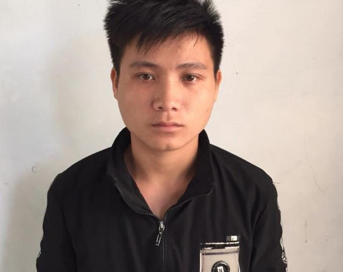 Đối tượng Hải tại cơ quan Công an.