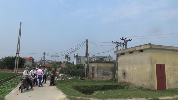 Trạm bơm nước tại thôn Đông Hương, nơi diễn ra việc câu trộm điện