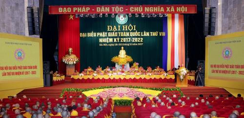 Toàn cảnh Đại hội đại biểu Phật giáo toàn quốc lần thứ VIII.