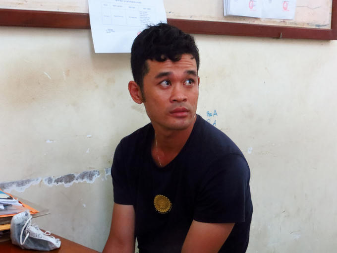 Đối tượng Duy tại Cơ quan công an.