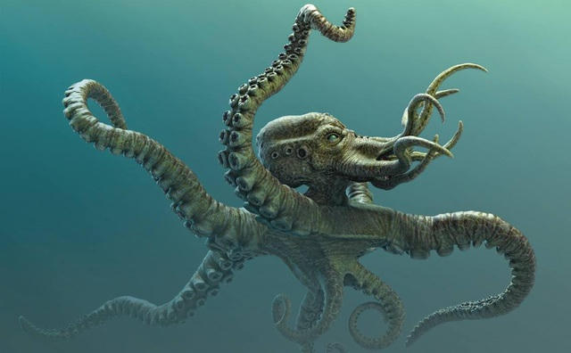 Một hình ảnh mô tả về quái vật Kraken huyền thoại.