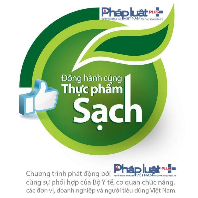 Chương trình "Đồng hành cùng thực phẩm sạch" do Phapluatplus.vn phát động.
