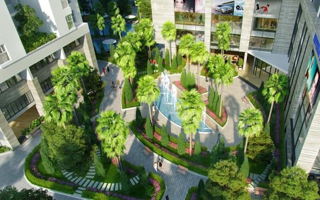 Không gian xanh mát lành trong dự án