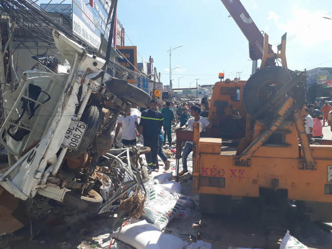 Hiện trường vụ tai nạn.