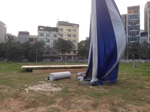 Hiện trường nơi xảy ra vụ án nạn nhân Nguyễn Đoàn Bộ bị chém trọng thương.