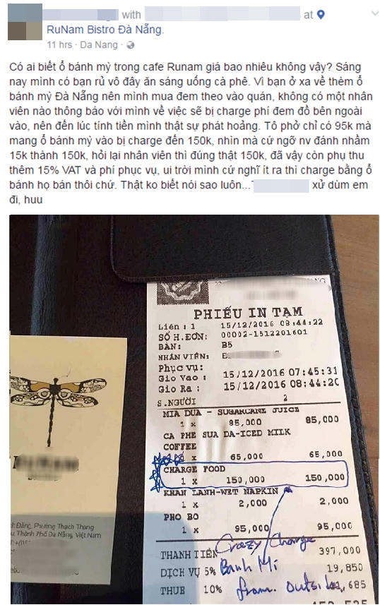 Chia sẻ trên trang cá nhân Facebooker N.Y.N.