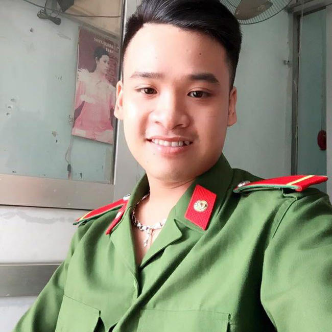 Chân dung chiến sĩ công an Bùi Đức Hai.