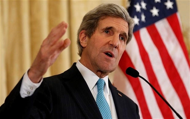 Ngoại trưởng John Kerry sẽ tới Bắc Kinh tham gia đối thoại Mỹ - Trung. (Ảnh: Telegraph)