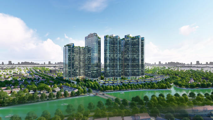 Cảnh quan ngoại khu theo phong cách Châu Âu của Sunshine City Sài Gòn