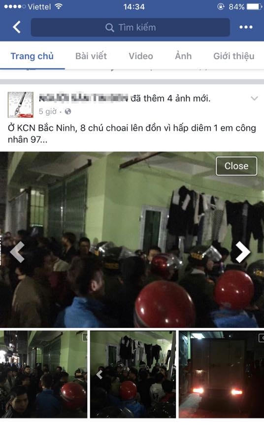 Sự việc được đăng tải trên trang mạng xã hội face book gây xôn xao dư luận (ảnh mạng face book).