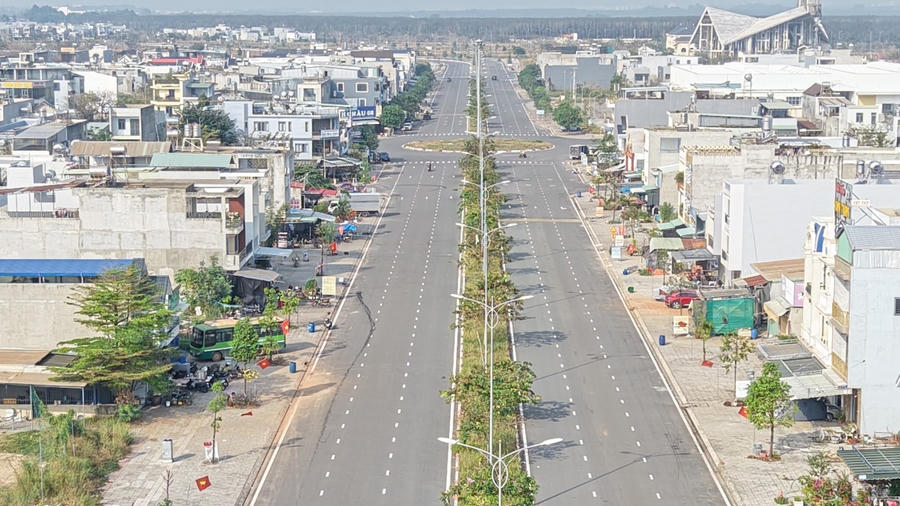 Một góc của khu tái định cư Lộc An - Bình Sơn (xã Lộc An, tỉnh Đồng Nai) nhìn từ trên cao.