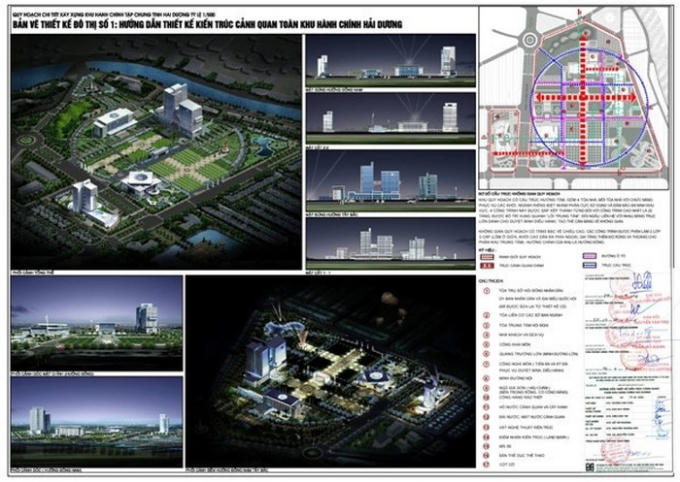 Quy hoạch thiết kế tổng quan to&agrave;n bộ Khu trung t&acirc;m h&agrave;ng ch&iacute;nh.