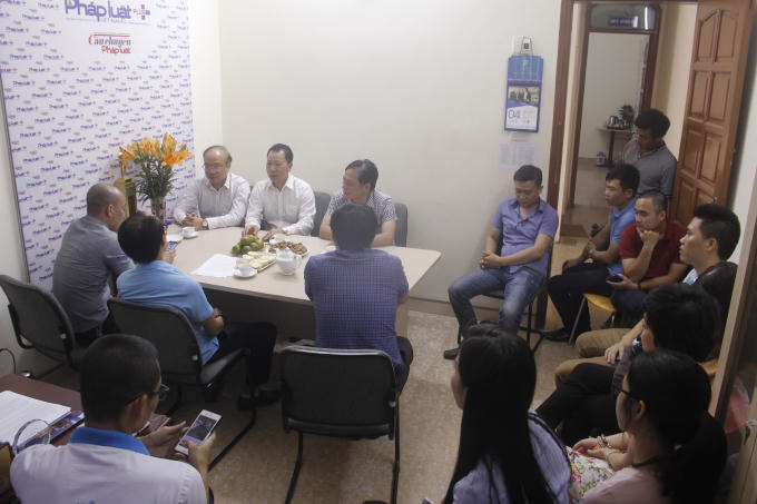 Buổi làm việc có sự tham gia đông đủ các cán bộ, phóng viên, Biên tập viên của tòa soạn Pháp luật Plus.