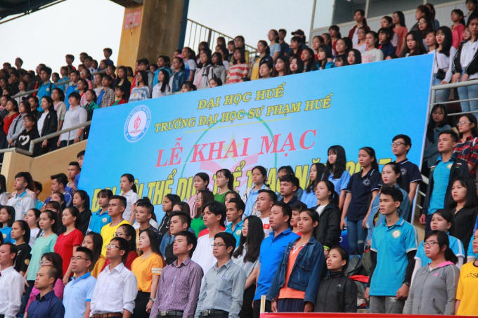 Khai mạc Đại hội thể dục thể thao Đại học Sư phạm Huế 2017.