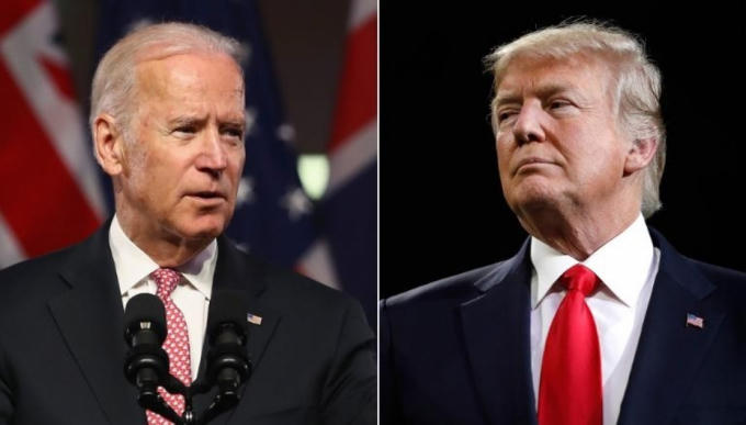 Hai ứng viên Tổng thống Mỹ Biden và Trump. Ảnh: CNN