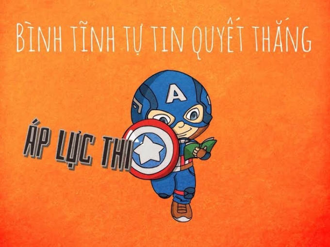 Captain America với chiếc khiên “Áp lực thi” ngộ nghĩnh. Một yếu tố để chiến thắng trong kì thi cuối này có lẽ là sự đoàn kết, tương trợ nhau từ những “người đồng đội” cùng phòng thi. Bức ảnh thể hiện tinh thần “Đồng cam cộng khổ” từ Spiderman và Deadpool thật sự rất đáng yêu.