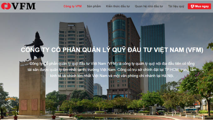 Công ty cổ phần quản lý quỹ đầu tư Việt Nam bị xử phạt hành chính. Ảnh: Chụp màn hình