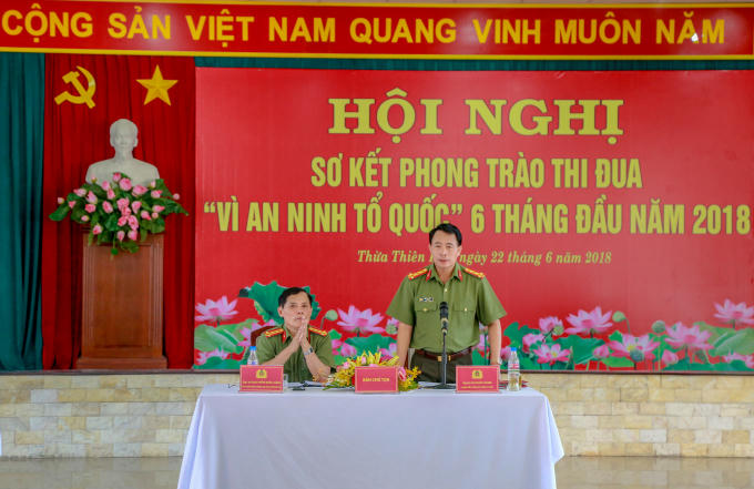Hội nghị có Thiếu tướng Đào Gia Bảo - Cục trưởng Cục Công tác chính trị Bộ Công an đến dự và chỉ đạo.