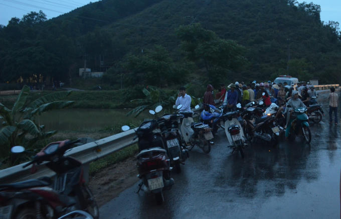 Hiện trường nơi hai học sinh không may bị đuối nước.