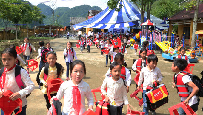 Học sinh Trường Tiểu học Đoài Côn