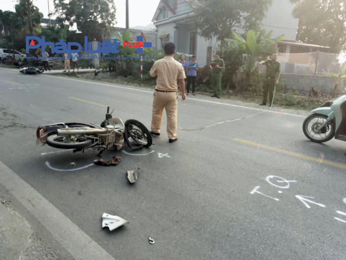 Hiện trường xảy ra vụ tai nạn.